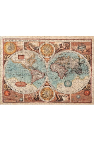 Nova Puzzle 1000 Parça 1626 Eski Dünya Haritası - Andrey Burmakin