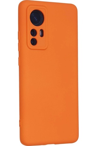 Xiaomi Mi 12 Kılıf Nano İçi Kadife Silikon - Turuncu Düz Renkli
