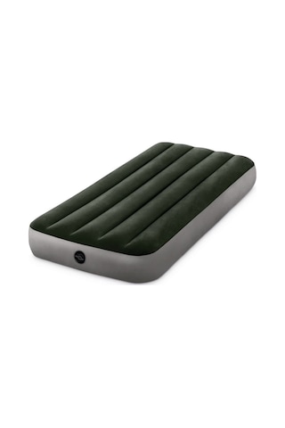 İntex Entegre Ayak Pompalı Küçük Twin Dura-Beam Downy Şişme Yatak-Koyu Yeşil 76 x 25 x 191CM Gri - Yeşil