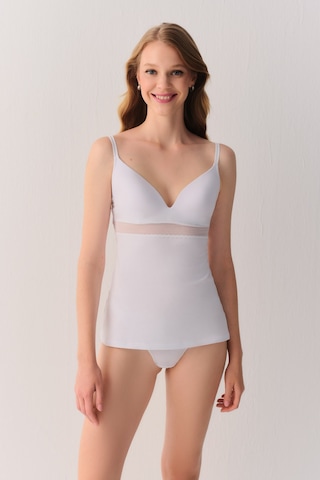 Suwen Comfy Pamuklu Kuplu İnce Askılı Atlet Sw4023101 Beyaz