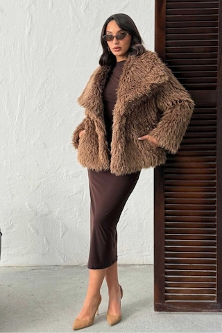 Verymoda Peluş Kaban F2040 Açık Kahve