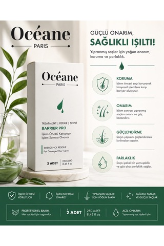 Oceane Paris Barrier Pro-saç Onarıcı Ve Koruyucu Bakım Seti 2 Adet