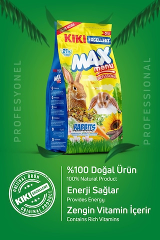Kiki Excellent Kemirgen Max Menu Rabbits Tavşan Yemi 500 G