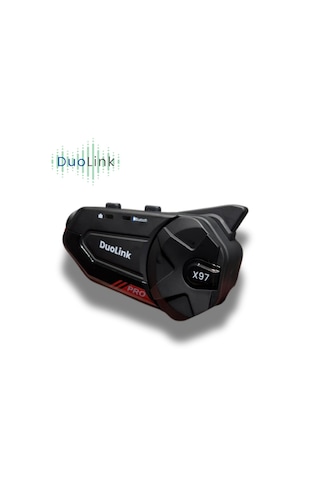 DuoLink X97 Plus İnterkom Motosiklet Kameralı 6 Kişi Grup Bluetooth Kask Intercom Video Kayıt Kulaklık