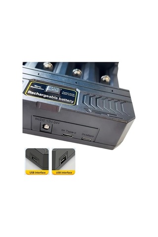 Besthome1 Dream011 Siyah Yuvalı Güneş Enerjili 3.7v Usb Li İon Pil Şarj Cihazı 26650 21700 18650 Kullanıcıya Yönelik Şarj Ünit