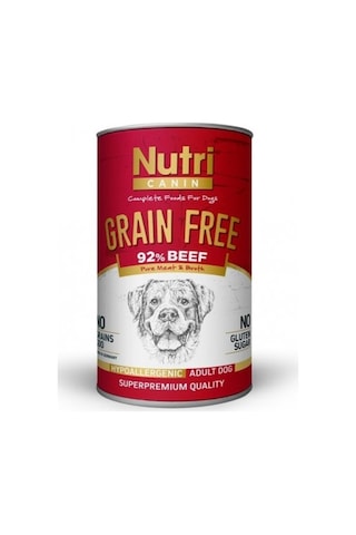 Nutri Canin Tahılsız Biftekli Konserve Yetişkin Köpek Maması 12 x 400 G