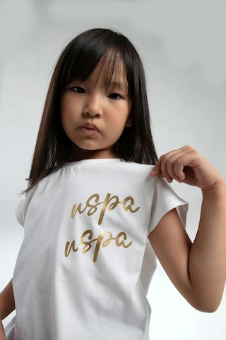 U.S. Polo Assn. Kız Garson Kapri Tayt Takım - Beyaz Beyaz
