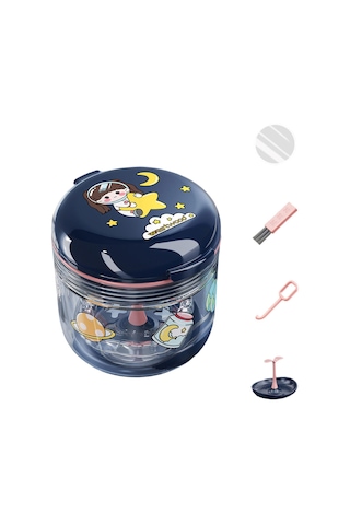 Dolıty Ortodontik Saklama Kutusu Su Geçirmez Toz Yuvarlak-mavi