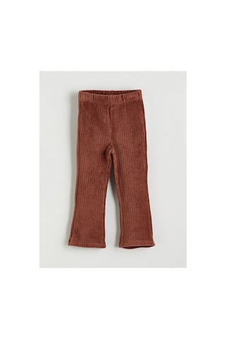 LC Waikiki Lcw Kids Beli Lastikli Kadife Kız Çocuk Tayt Brown