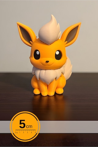 Pokemon Chibi Stili Flareon Mini Masa Figürü 5cm Pokemon Koleksiyon İçin Figür / Oyuncak
