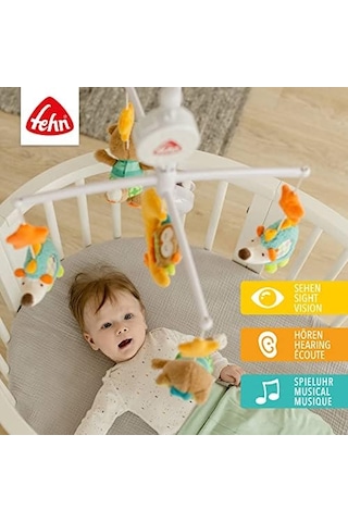 Müzik Mobil Orman - Orman Hayvanları İle Bebek Uyku Yardımı - Bebek Mobil Müzik Kutusu Melodi - 0-5 Ay Arası Bebekler İçin Müzik Mobil Bebek Yatağı Oyuncak