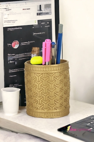 Kalemlik Altın Renk Masa Kalemliği Organizer Kalemlik Model 4 Çok REnkli