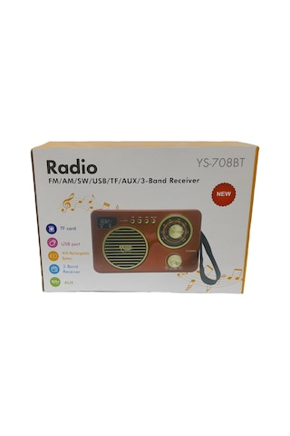 Radio YS-708BT FM/AM/ SW/USB/TF/AUX/3 Radyo
