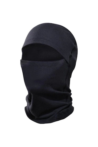 Termal Kar Yüz Maskesi Balaklava Pamuklu Unisex Siyah