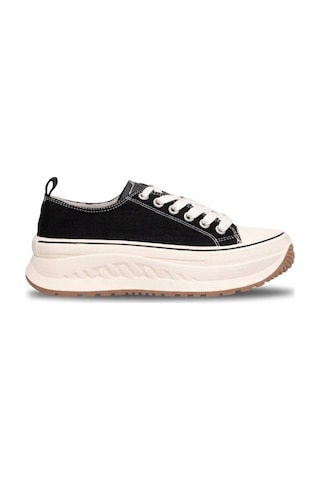 Lufian 121230092 Shay Kadın Hakiki Deri Klasik Sneaker Siyah Siyah