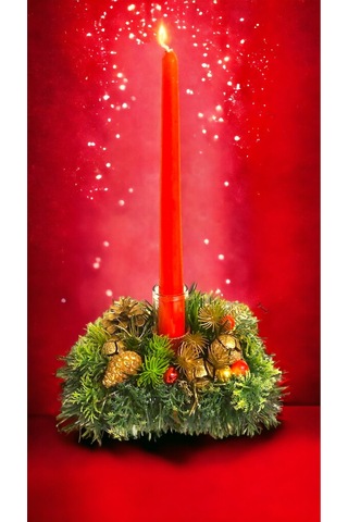 Yılbaşı Tekli Mumluk