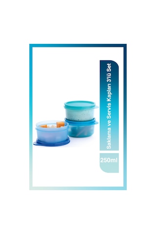 Tupperware Saklama ve Servis Kapları 3'lü Set 250ml