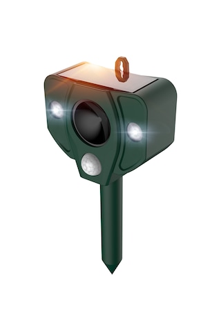 H47005 Pır Hareket Sensörlü Solar Ultrasonik Kovucu 5 Alarm Koyu Yeşil