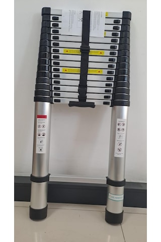 Teleskopik Merdiven 15 Basamaklı 625cm - 6,25 Mt 49 X 9,5 X 104 Cm Kapalı Konum