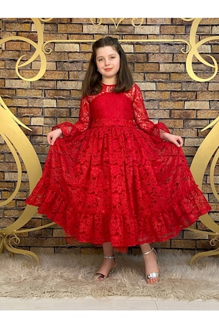 Elit Model Kırmızı Elbise Kırmızı