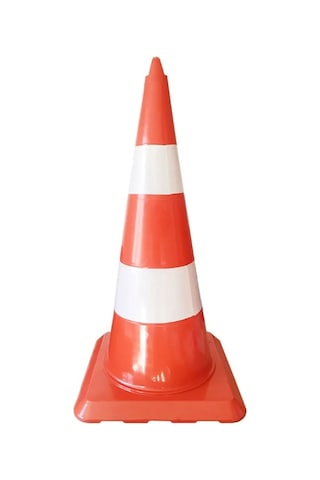 75 Cm Trafik Konisi Yol Duba Trafik Koni Reflektörlü Plastik Otopark Dubası