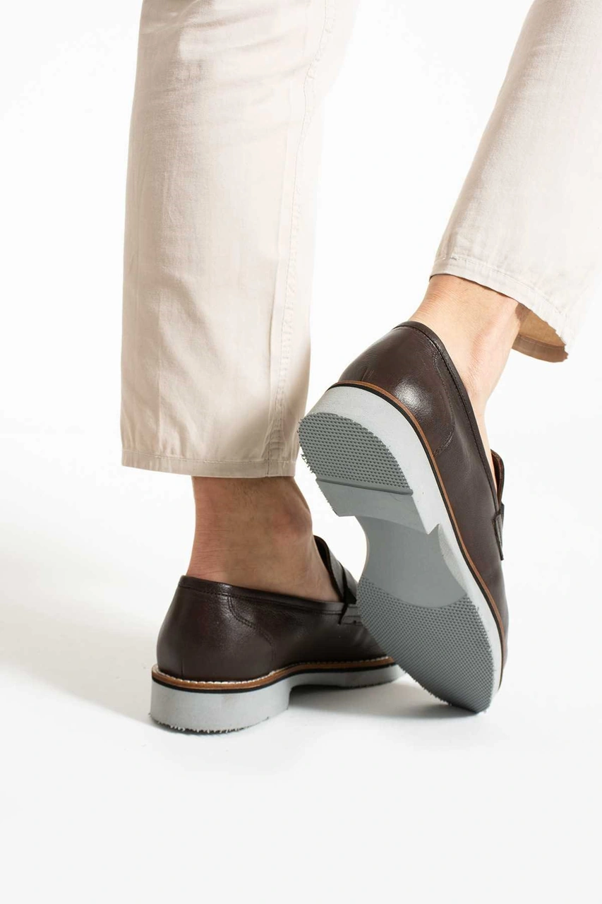 Bestello Bağcıksız Eva Taban Loafer 331-46610 Erkek Ayakkabı Kahve