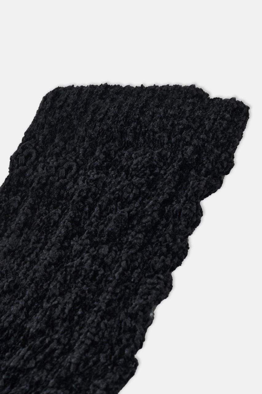 Suwen Cable Chenille Soket Çorap Sc1528012 Siyah