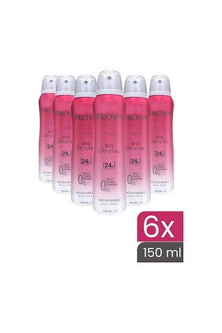 Prova Big Crystal Kadın Deodorant 6 x 150 ML