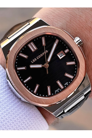 Lee Cooper Deri Kordon Takvimli Kadran 5 Atm Suya Dayanıklı 2 Yıl Garantili Erkek Kol Saati Elc.599 Gri