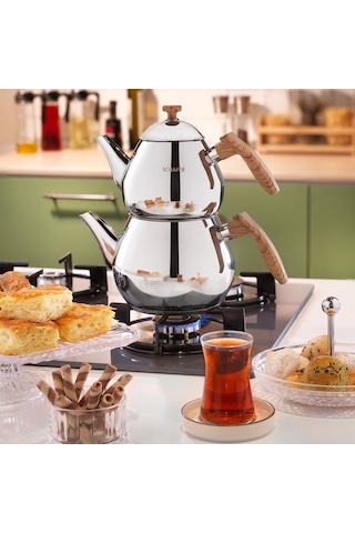 Schafer Tea Chef Orta Boy Çaydanlık Takımı 4 Parça-kahve Kahverengi