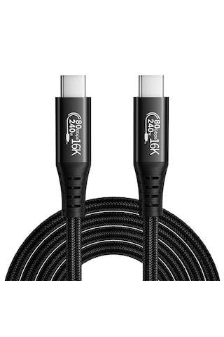 Cr69 Thunderbolt 5 / Type-c Kablo 80gbps / 120gbps Hız, Pd240w Şarj, 16k 60hz Görüntü Destekli, E-marker Çipli 1 Metre