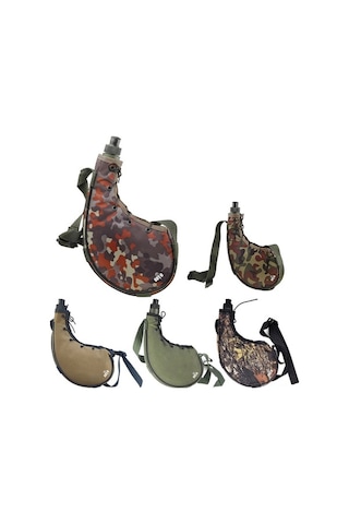 Fortunelane Askeri Eğitim İçin Dayanıklı 0.8l Kahverengi Su Kutusu Omuz Çantasıyla Kahverengi