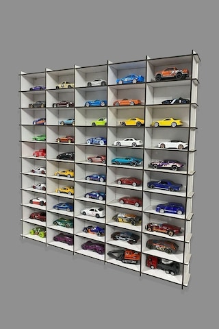 Oyuncak Araba Rafı Mobilya Beyaz