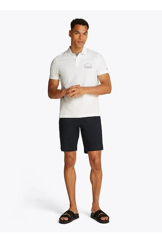 Tommy Hilfiger Tommy Hılfıger Erkek T-shırt Mw0mw38486-ybr Beyaz