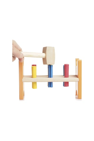 Baby Toys Ahşap Bebek Çak Tak Oyunu