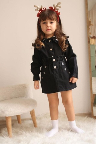 Kız Çocuk Etekli Kot Takım 001