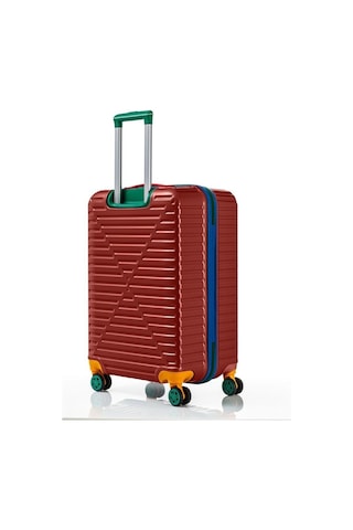 Louisiana Polo Orta Boy %100 Polikarbon Valiz 4x2 Teker Bordo 1088 Bordo