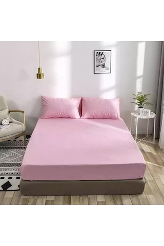 Özlü Fitted Lastikli Tek Kişilik Çarşaf Seti (100x200)-Pudra