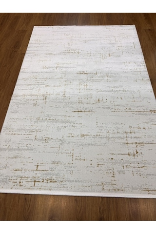 Cream Gold Parlak Işıltılı Salon Halısı 160x230 Krem Gold