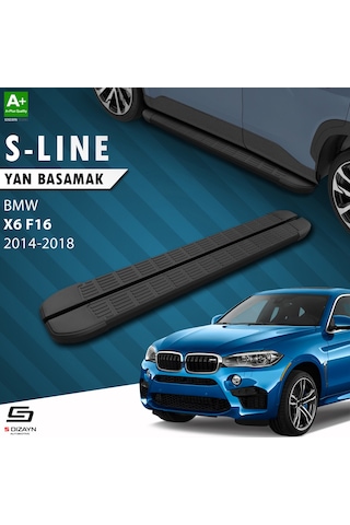 S-dizayn Bmw X6 F16 S-line Siyah Yan Basamak 193 Cm 2014-2018 A+ Kalite