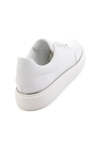 Bambi Beyaz Hakiki Deri Erkek Sneaker E01585127543