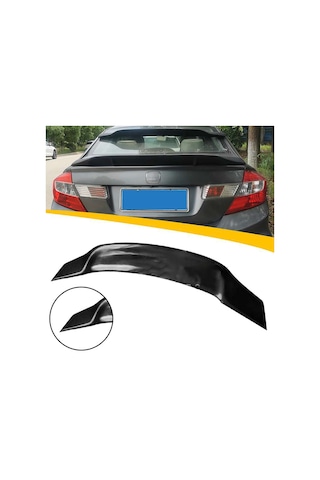 Honda Civic Fb7 Jdm Bagaj Üstü Spoiler Parlak Siyah Spoyler Plastik İthal