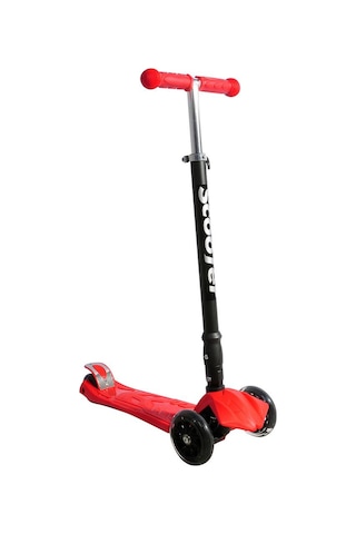 Xslide Işıklı Tekerlekli Scooter-KIRMIZI