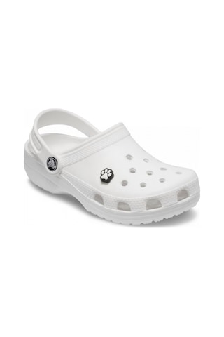 Crocs Jibbits Gri Paw Print Ayakkabı Terlik Süsü 001