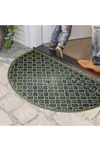 Myfloor Sarı Welcome Yazılı Toz Ve Çamur Sıyırıcı Kauçuk Kapı Önü Paspası