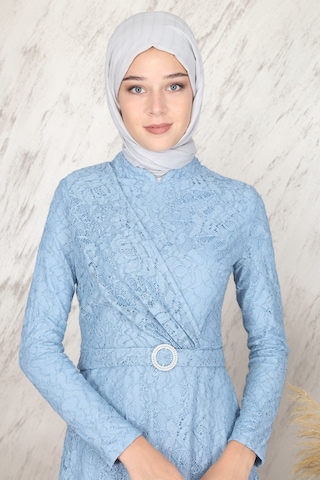 İbrahim Burak Etiler Collection Ahunisa Tanem Abiye Bebe Mavi 6525