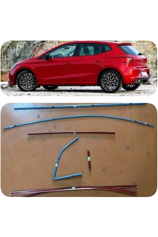 Seat İbiza Uyumlu 14 Parça Krom Cam Çerçeve Çıtası 2022+ Sonrası