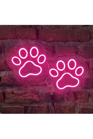 Pati İzi Neon Duvar Aydınlatması Şeffaf