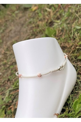 Gümüş Kazaziye Dorika Detaylı Halhal Hal01gr Gümüş - Rose