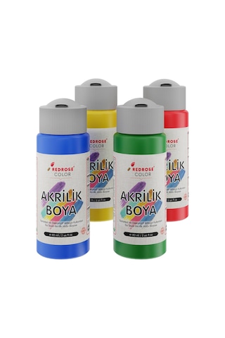 Ana Renkler Akrilik Boya 4&apos Lü Set 4x60ml